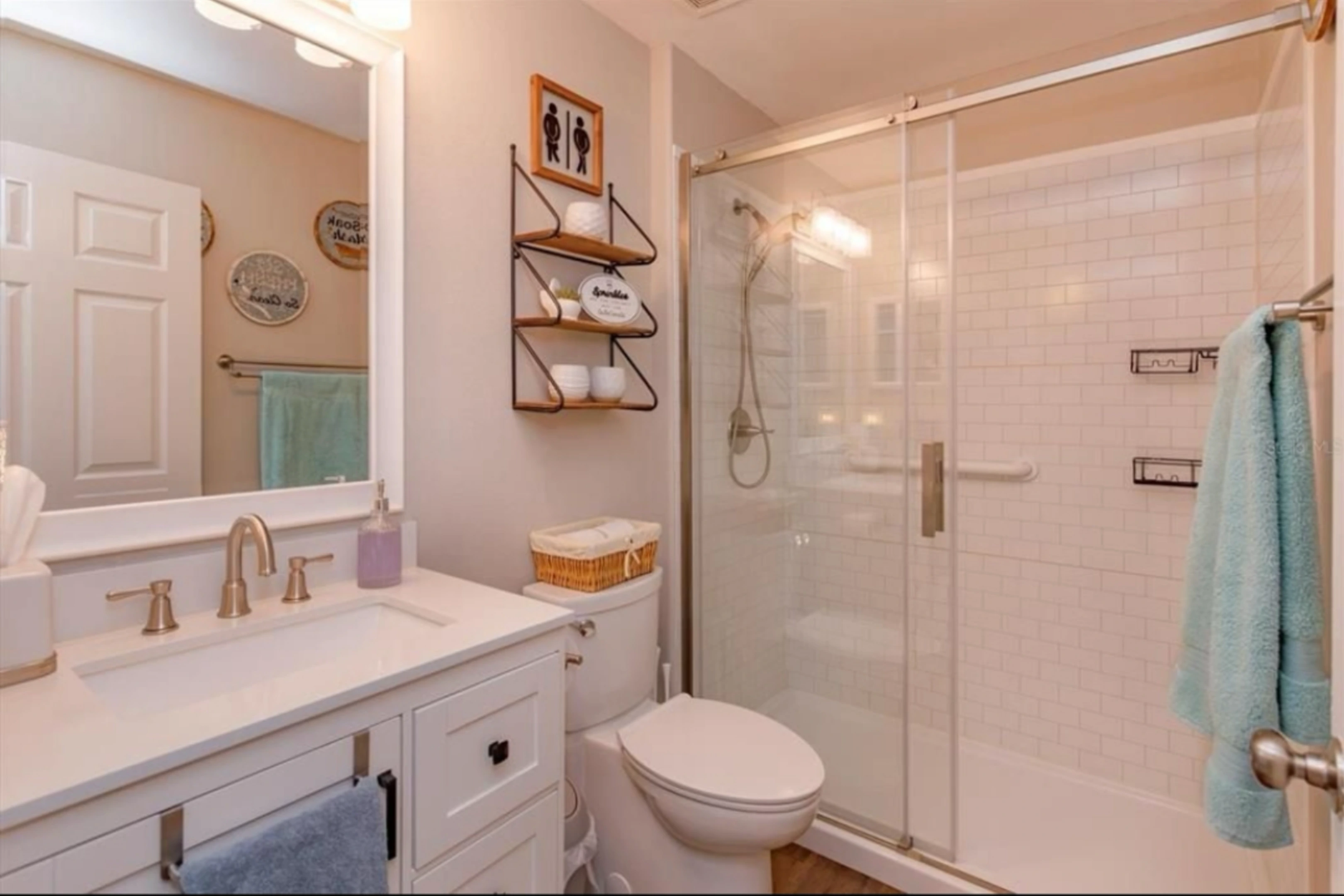Guest bathroom refreshed with clean finishes and tidy styling
